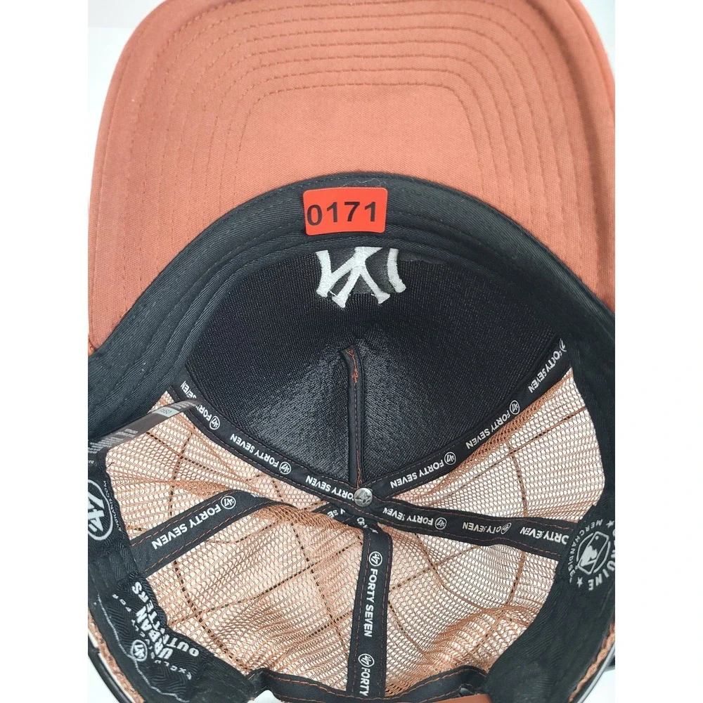 47 Brand New York Yankees Urban Outfitters Trucker Hat Rust Brown Snapback NY